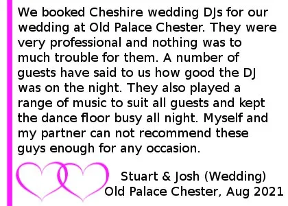 Old Palace Chester Wedding DJ Review